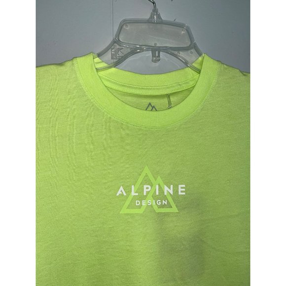 NEW Alpine‎ Design Men's Graphic Tee Lime Green Earth World World Size Small - Picture 4 of 6